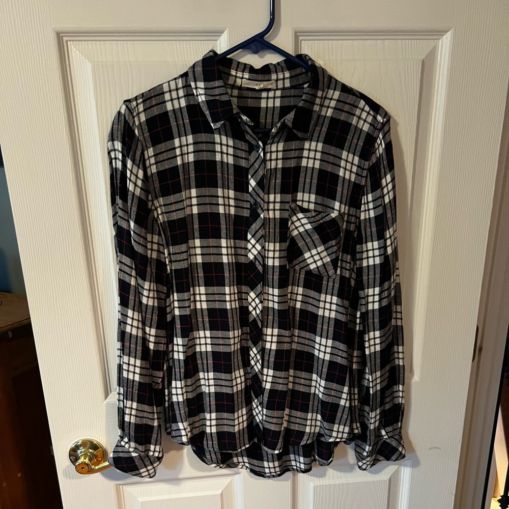 Le Lis Flannel Black/White/Red